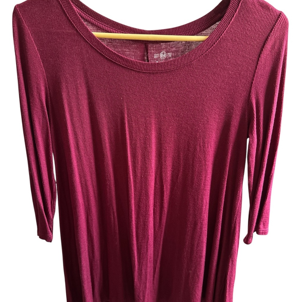 SO Red Relaxed Tunic Top